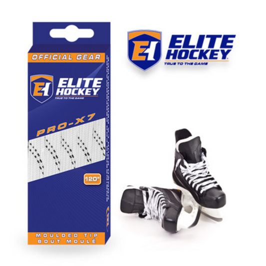 Elite Hockey Pro-X7 Moulded Tip White/Black Laces