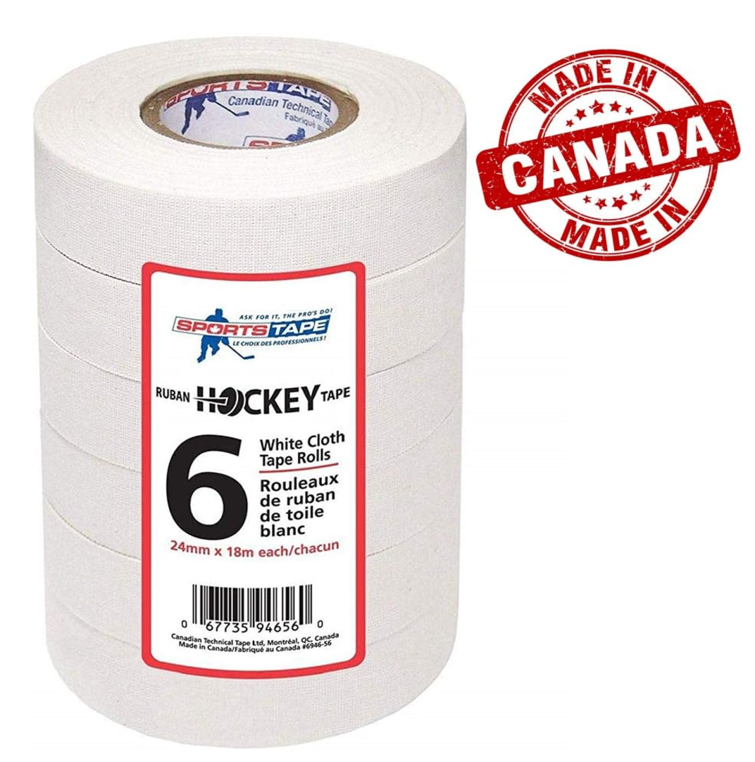 SportsTape White Hockey Tape (6 pack)